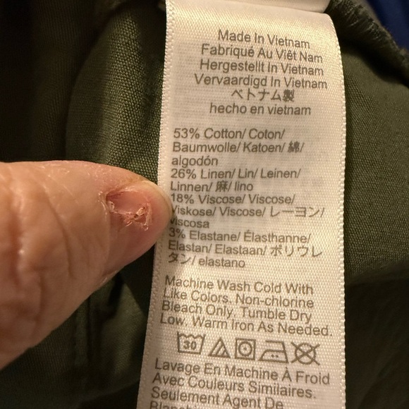 J. Crew Lizzie High Waist Linen Blend Patch Pockets Olive Shorts NWT 29 - Picture 3 of 7